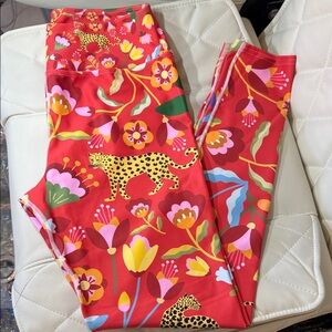 Colorful Yoga Leggings with Floral and Leopard Print by Jessie Zoom and